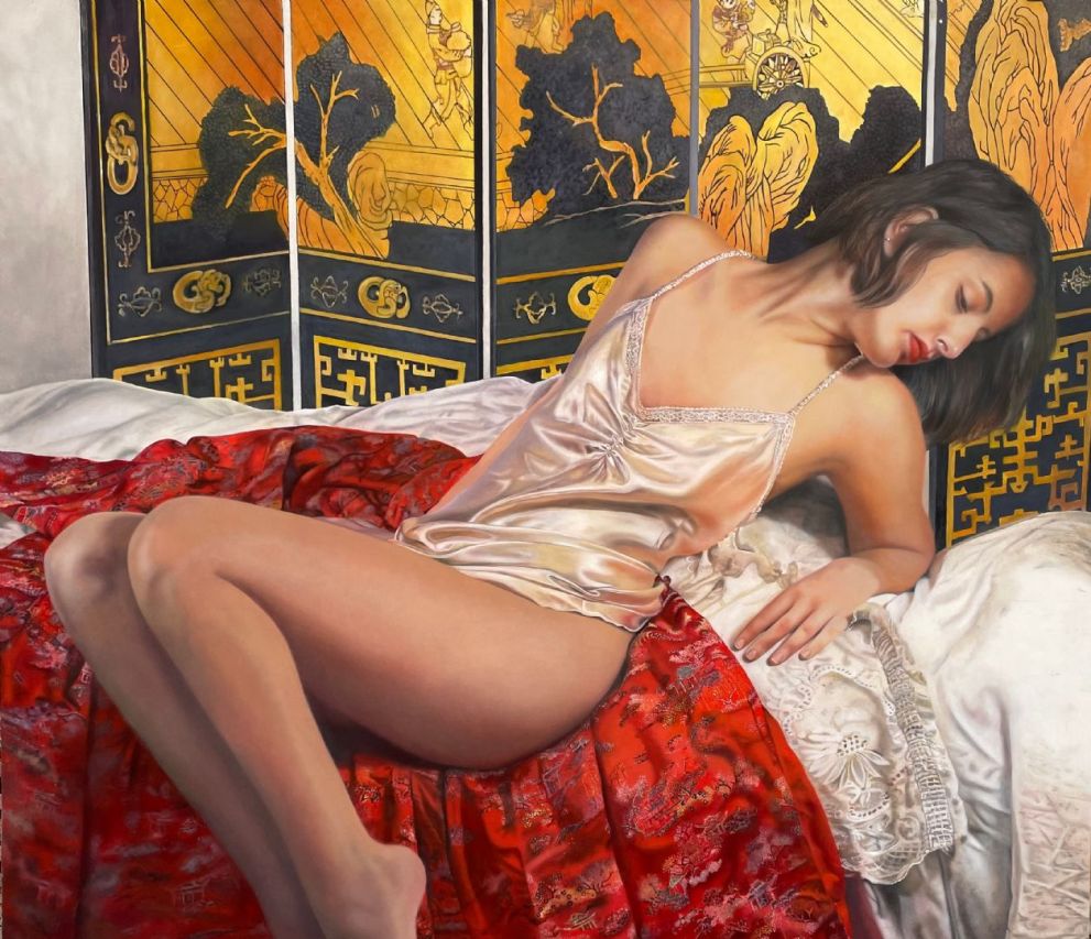 Ginny Page 2023 - Unfold - 77 x 89 cm - Oil on Panel